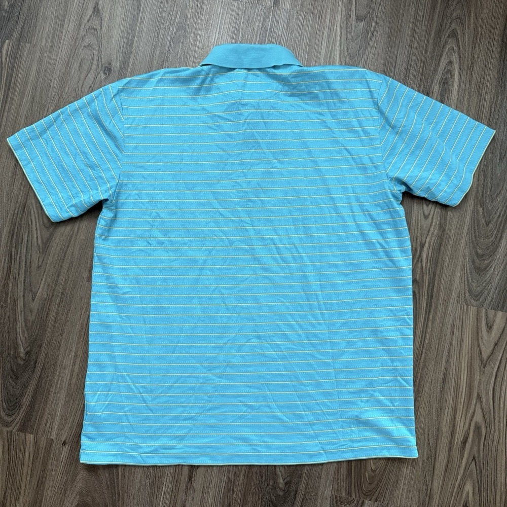 Nike Tiger Woods Nike Fit Dry Blue Striped Polo Golf Performances XXL 2XL‎ - Picture 5 of 11